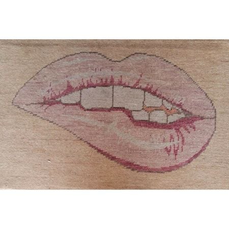 Lip Tease Turkish Design Handmade Wool Rug